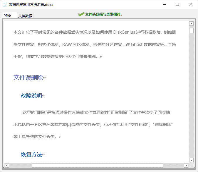 DiskGenius預(yù)覽文件
